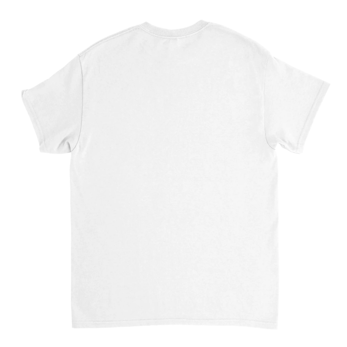 Vit t-shirt med slät rygg utan tryck