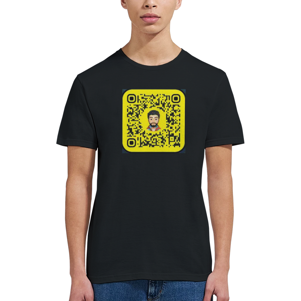 T-shirt print on back & chest - Snapchat QR code - upload your own