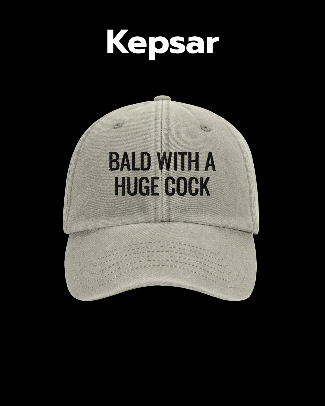 Bilden visar en humoristisk keps från tshirtkingen.se