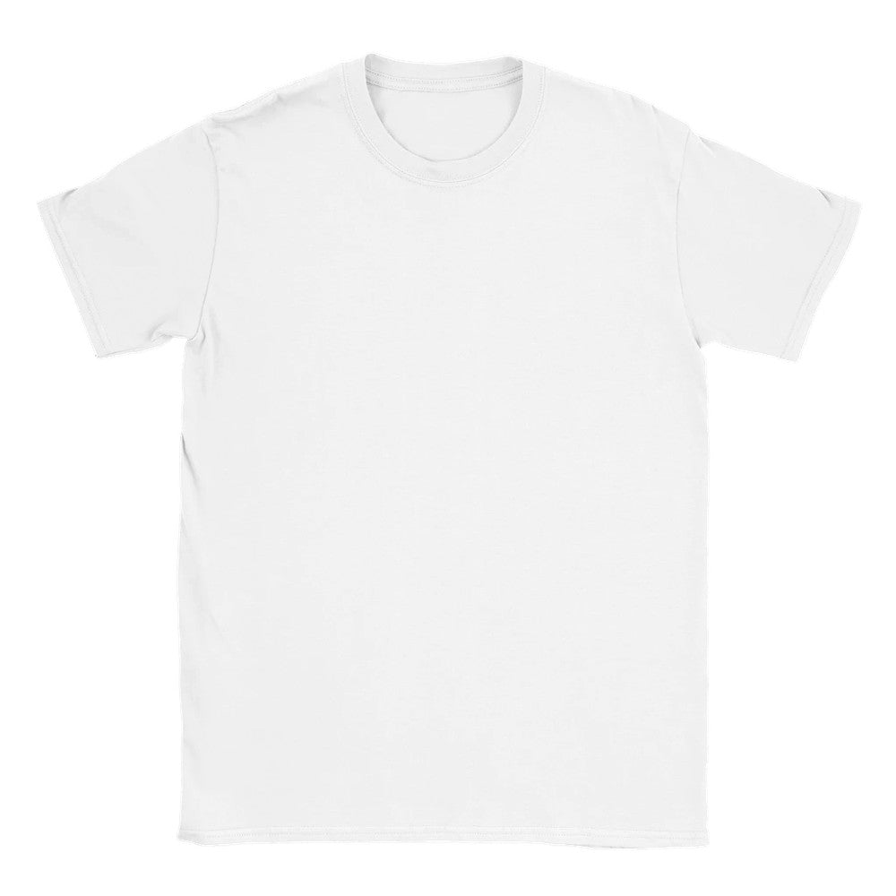 Vit t-shirt med rund hals, utan synligt tryck
