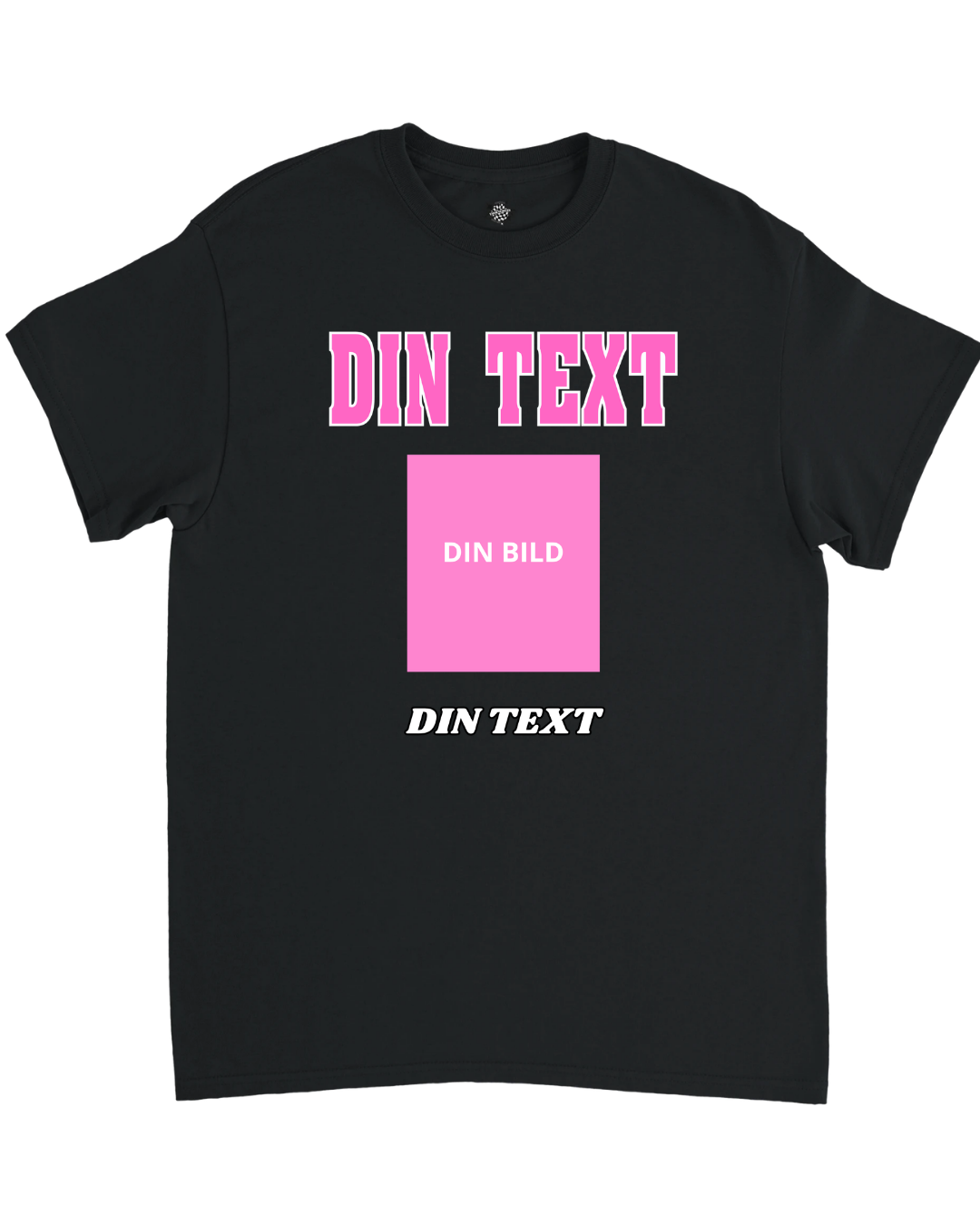 T-shirt with your own photo & text - pink